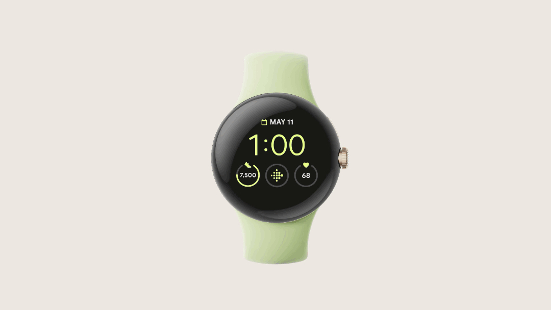 Google Pixel-horloge met Fitbit-gegevens